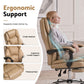 Executive Office Chair Leather with Footrest - Espresso