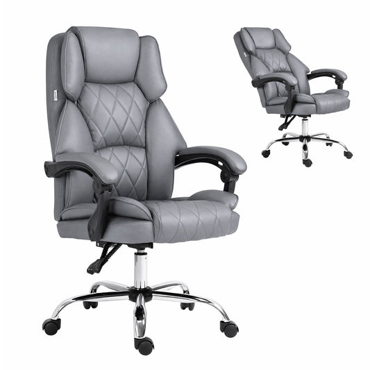 Executive Office Chair Fabric Recliner - Grey