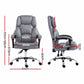 Executive Office Chair Fabric Recliner - Grey