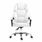 Executive Office Chair Leather Recliner - White