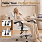 Executive Office Chair Leather Recliner - White