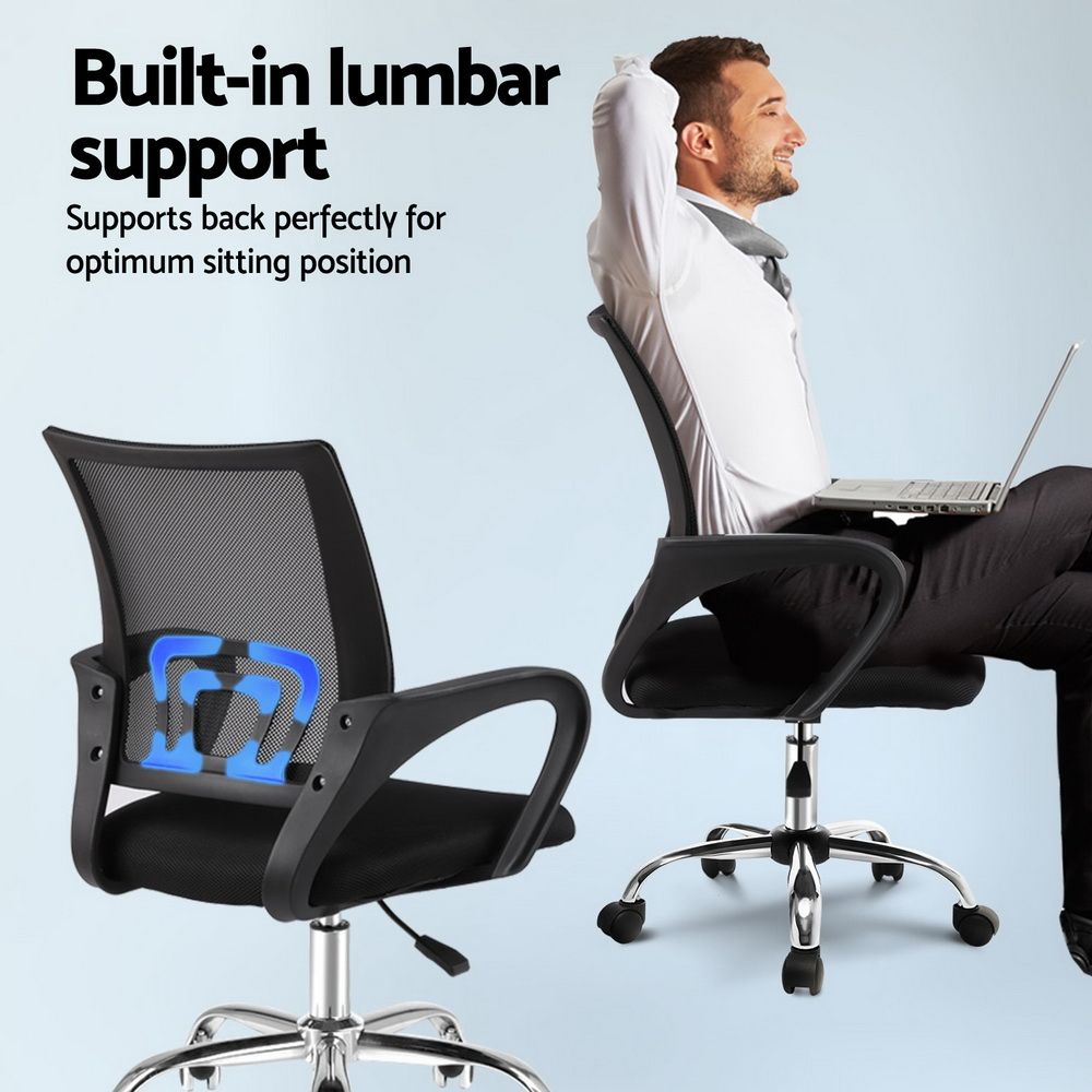 Office Chair Gaming Chair Computer Mesh Chairs Executive Mid Back Black