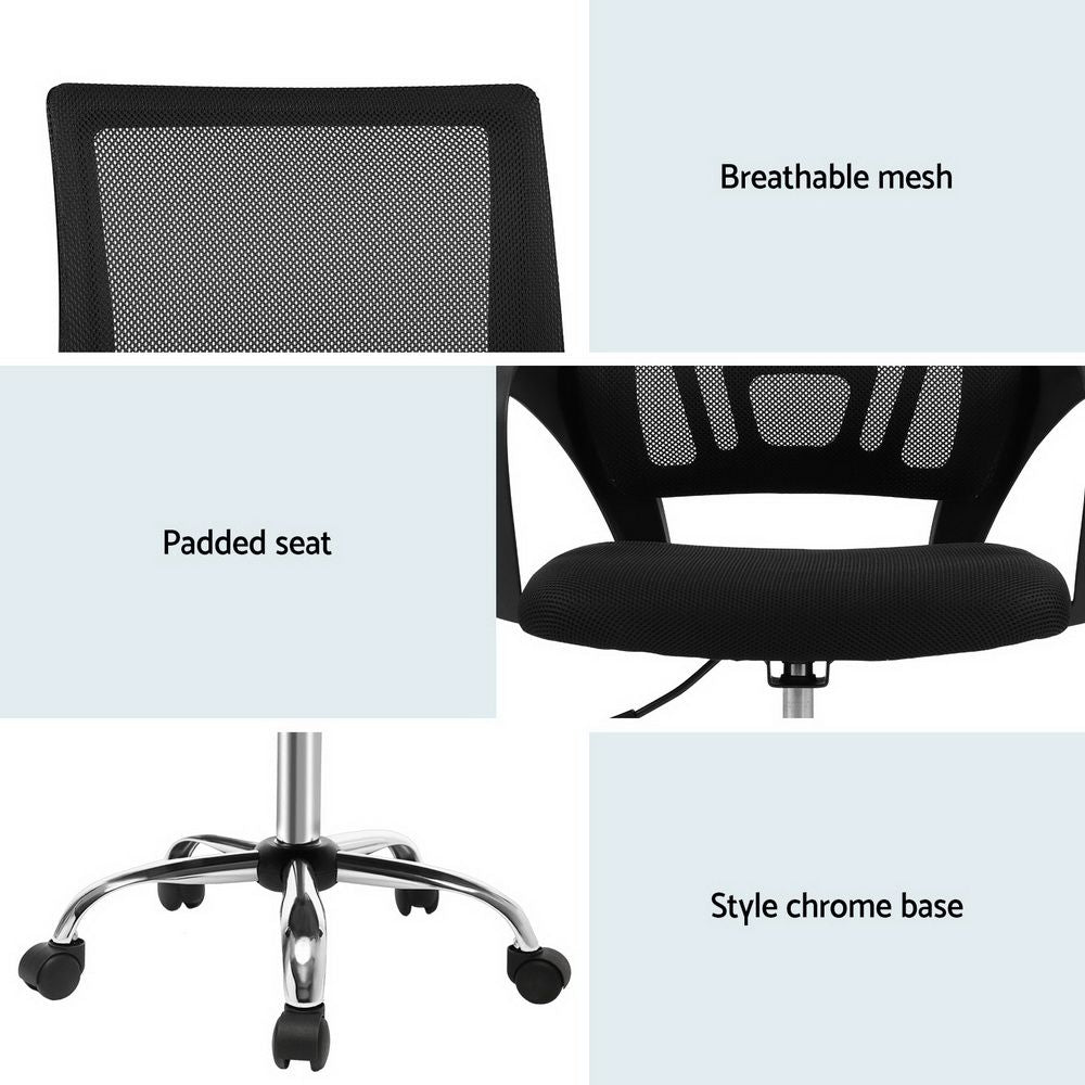 Office Chair Gaming Chair Computer Mesh Chairs Executive Mid Back Black