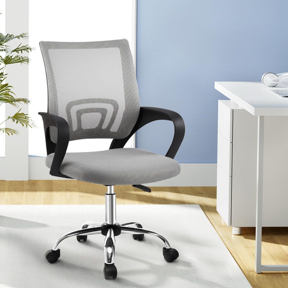 Office Chair Gaming Computer Mesh Executive Mid Back - Grey