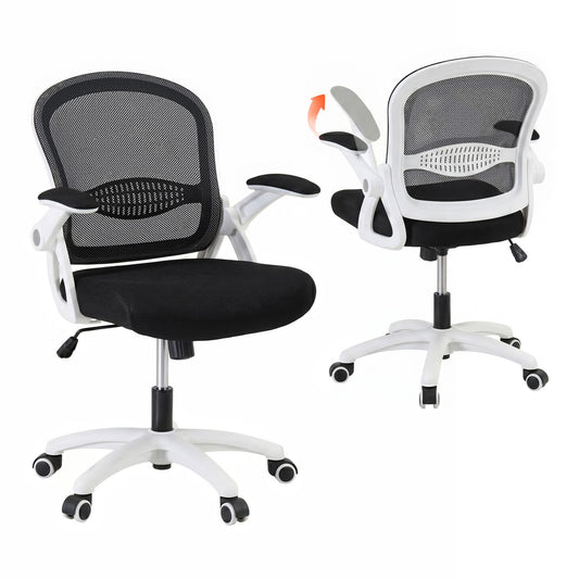 Office Chair Mesh Computer Desk Work Study Gaming Mid Back - Black