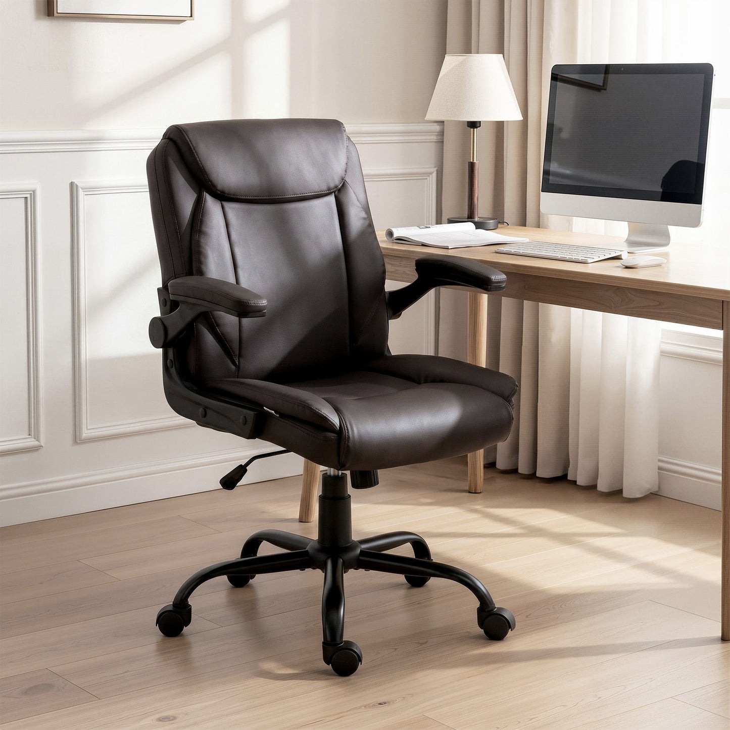 Executive Office Chair Mid Back - Brown