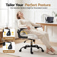 Executive Office Chair Mid Back - White