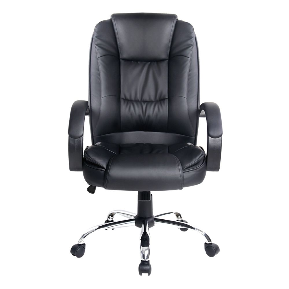 Gaming Office Chair Executive Computer Chairs PU Leather Seating - Black