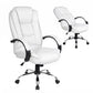 Office Gaming Chair Computer Executive PU Leather Seating - White