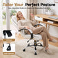 Office Gaming Chair Computer Executive PU Leather Seating - White