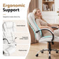 Office Gaming Chair Computer Executive PU Leather Seating - White