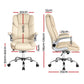 PU Leather Executive Office Desk Chair - Beige