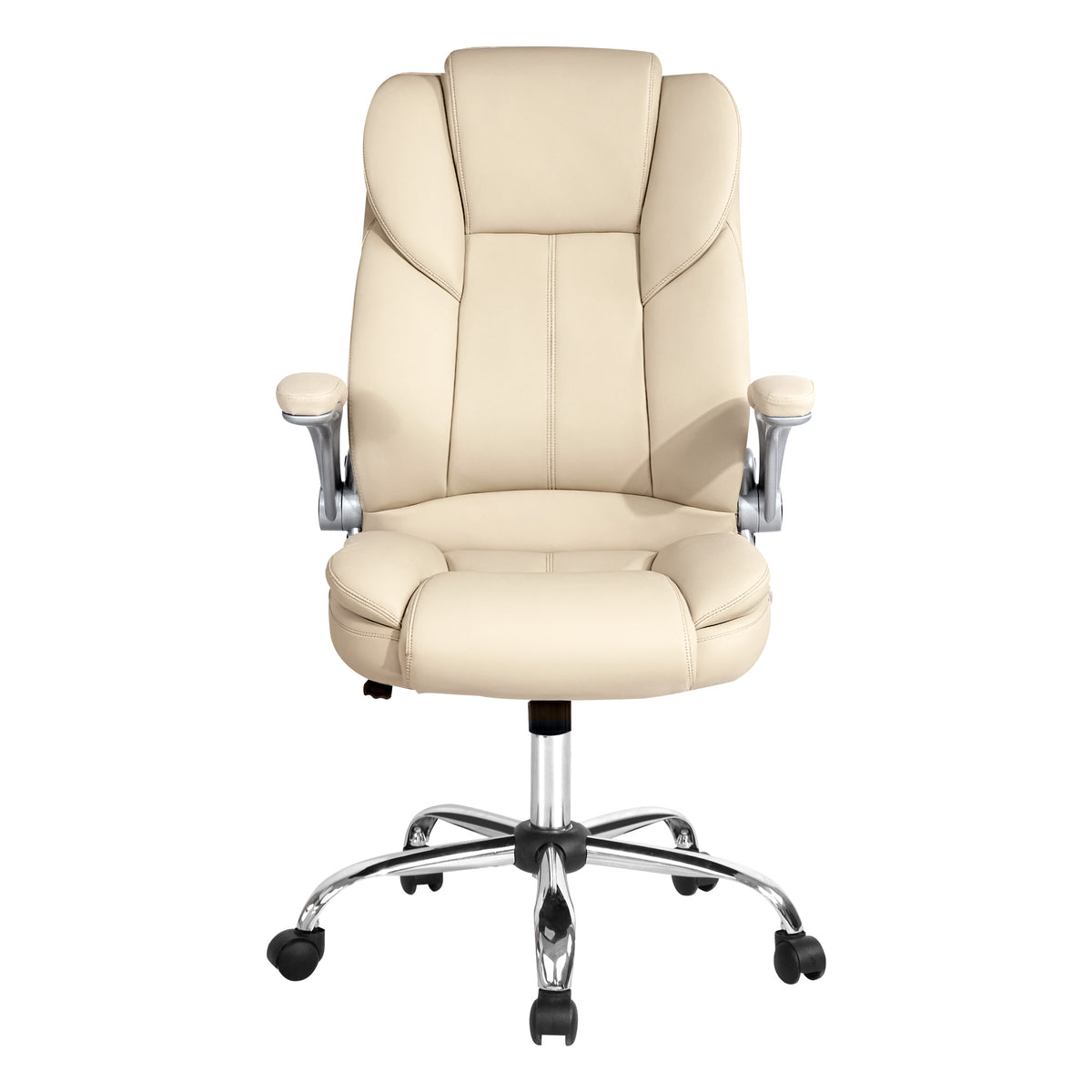 PU Leather Executive Office Desk Chair - Beige