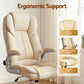 PU Leather Executive Office Desk Chair - Beige