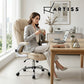 PU Leather Executive Office Desk Chair - Beige