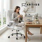 PU Leather Executive Office Desk Chair - White