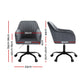 Office Chair Velvet Seat - Dark Grey