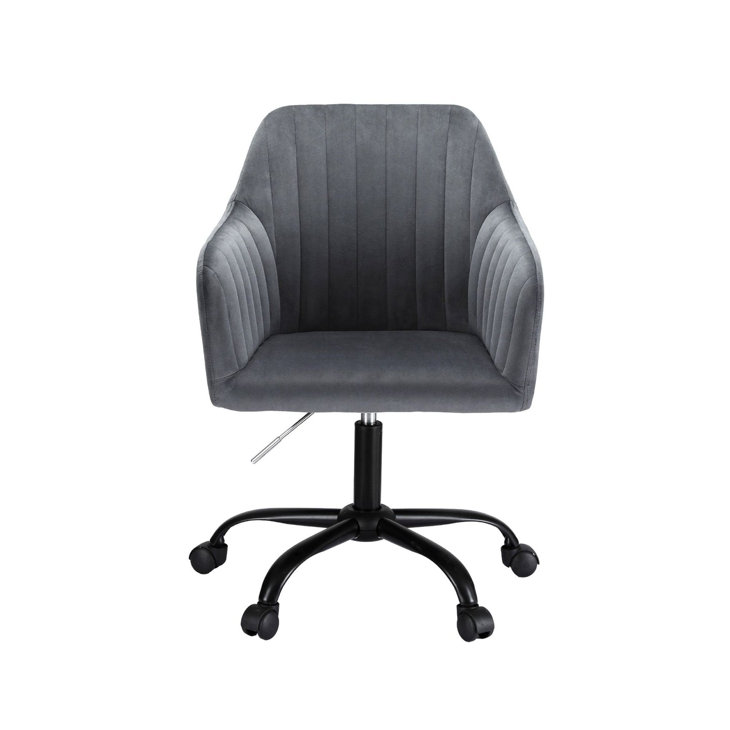 Office Chair Velvet Seat - Dark Grey