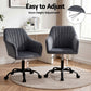 Office Chair Velvet Seat - Dark Grey