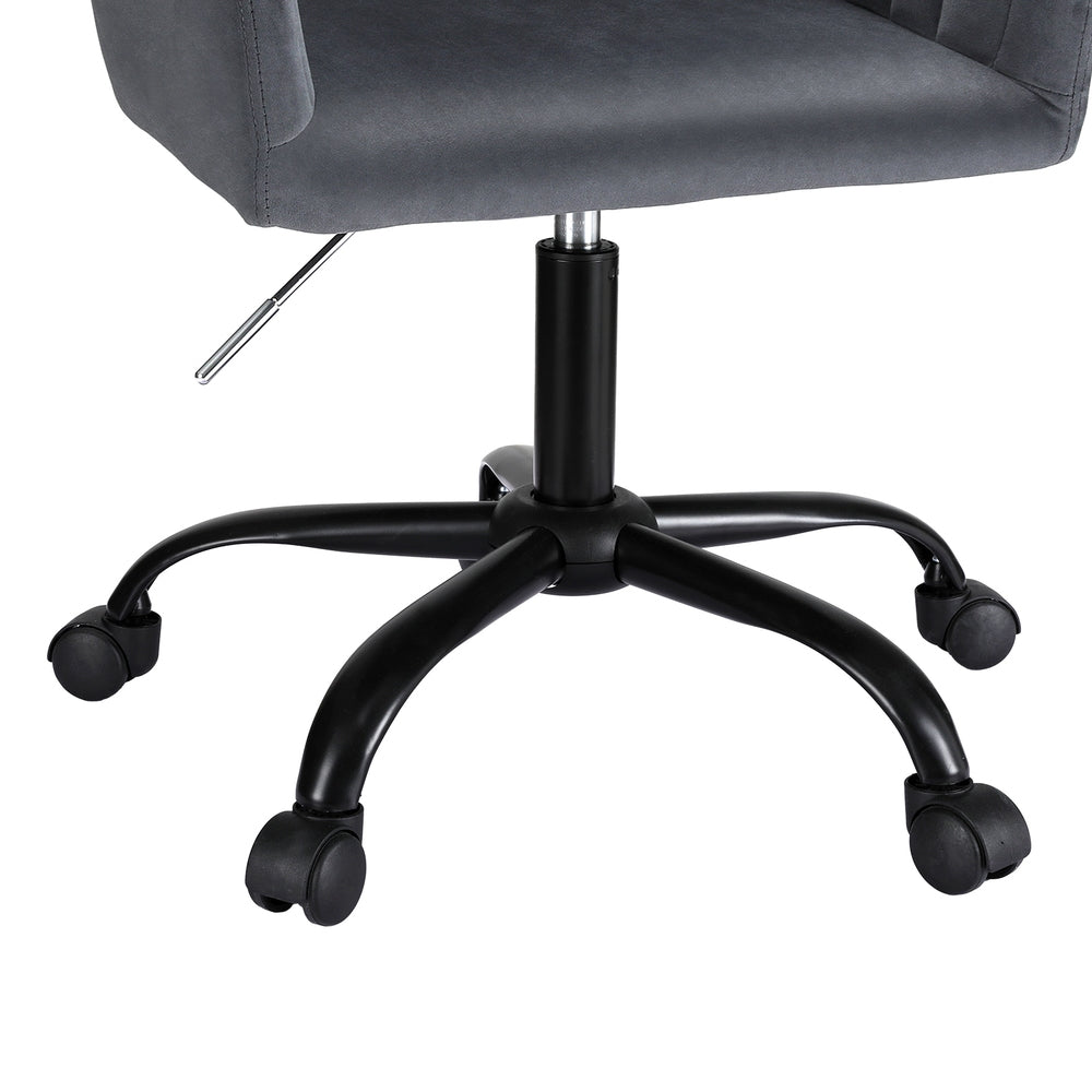 Office Chair Velvet Seat Dark Grey