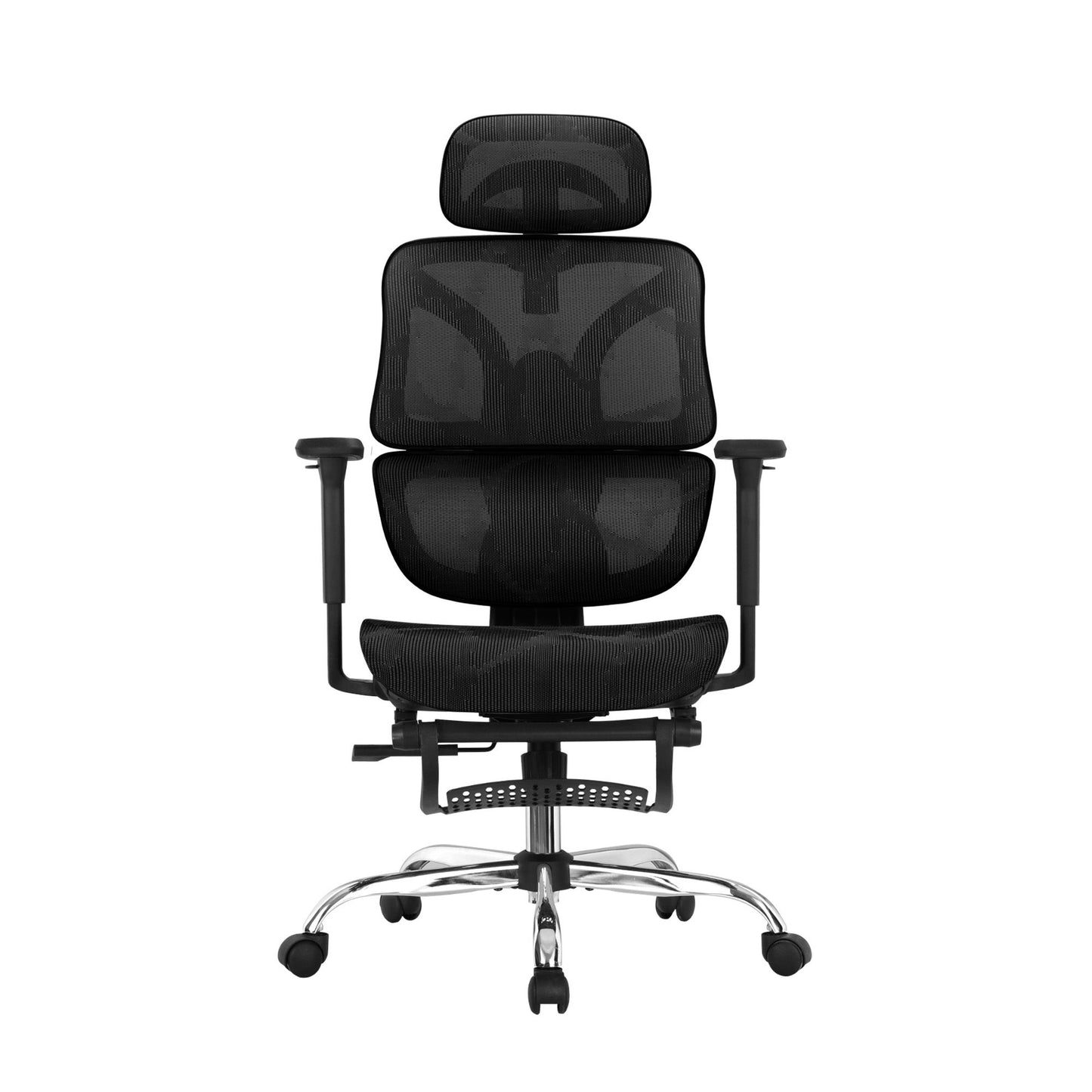 Ergonomic Office Chair with Footrest - Black