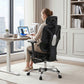 Ergonomic Office Chair with Footrest - Black