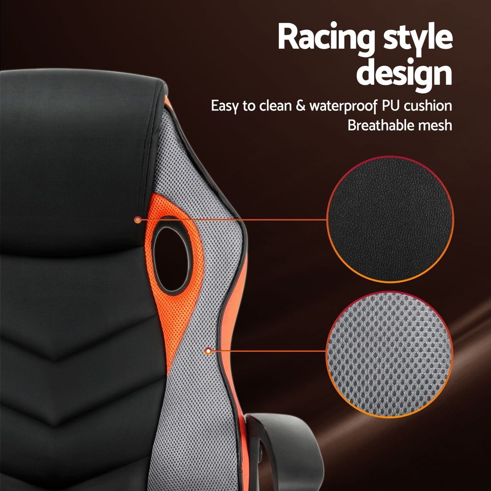 Gaming Office Chair Computer Executive Racing Chair High Back - Orange