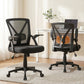 Gaming Office Chair Mesh Computer Chair Swivel Executive Mid-Back - Black