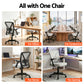 Office Chair Gaming Executive Computer Chair Study Mesh Seat Tilt - Grey