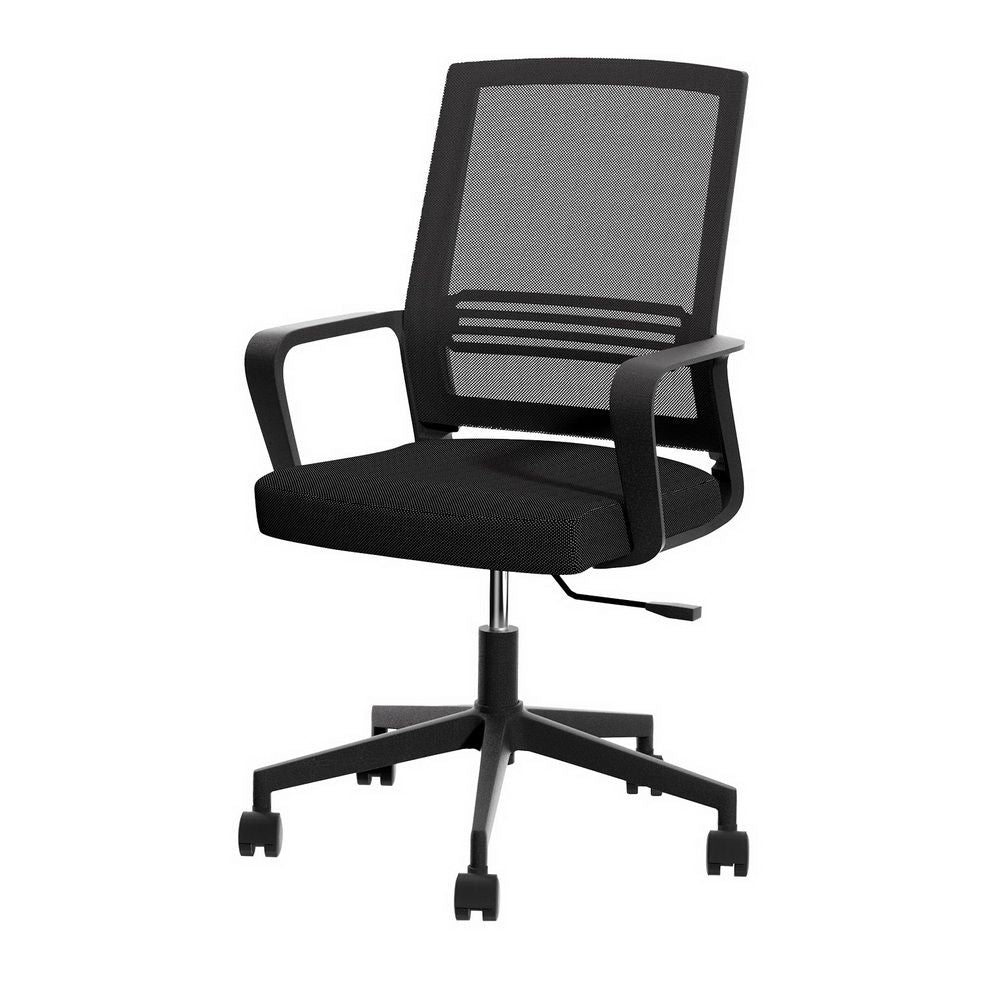 Mesh Office Chair Computer Gaming Desk Chair Work Study Mid Back - Black