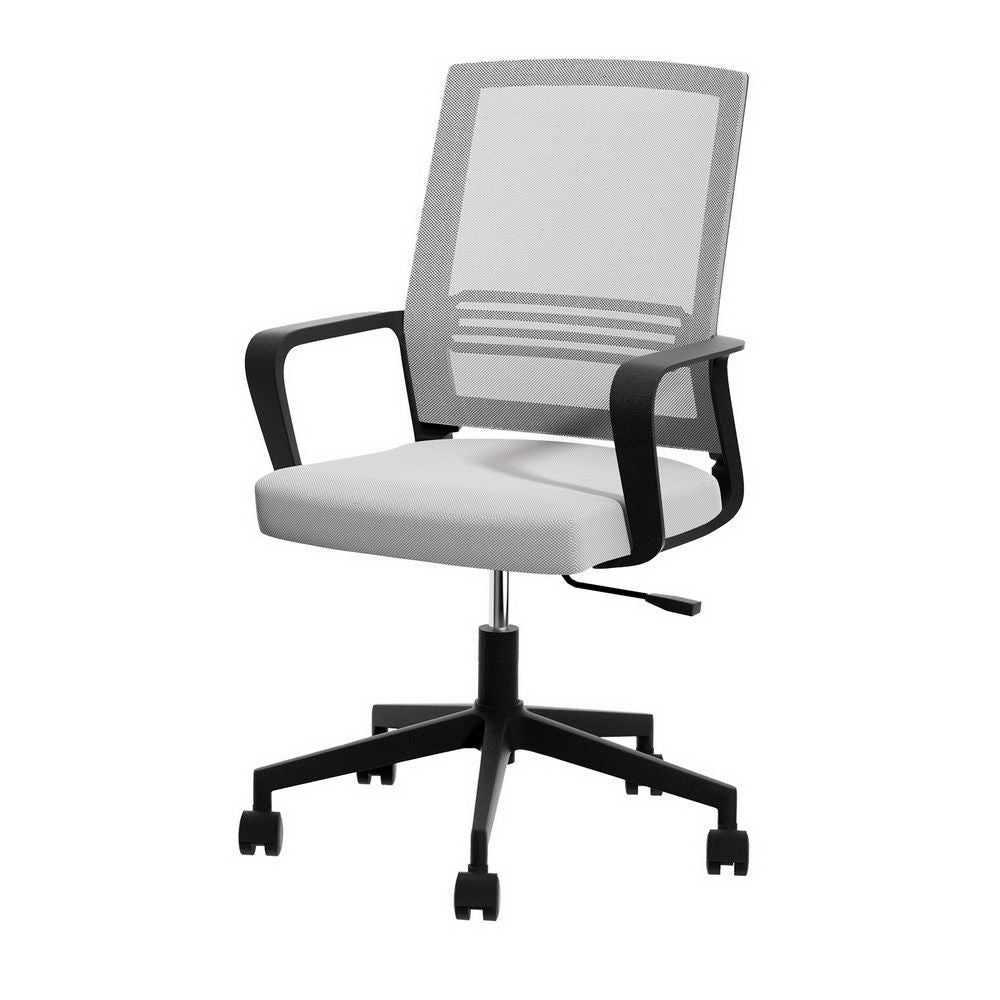 Mesh Office Chair Computer Gaming Desk Chair Work Study Mid Back - Grey