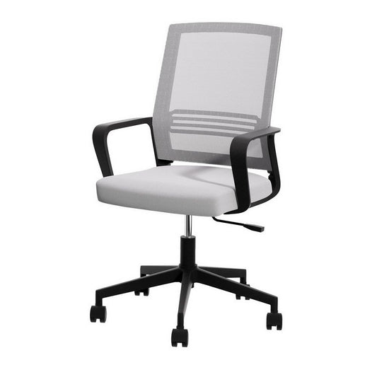 Mesh Office Chair Computer Gaming Desk Chair Work Study Mid Back - Grey