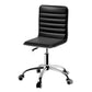 Office Chair Computer Desk Gaming Chair PU Leather Low Back - Black
