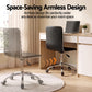Office Chair Computer Desk Gaming Chair PU Leather Low Back - Black