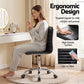 Office Chair Computer Desk Gaming Chair PU Leather Low Back - Black