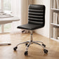 Office Chair Computer Desk Gaming Chair PU Leather Low Back - Black