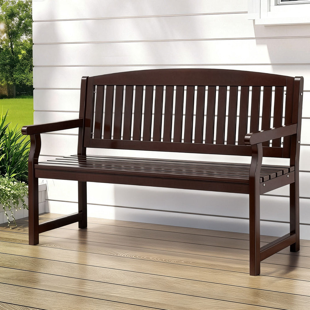 Bench Wooden 2 Seater Lounge Chair Patio Furniture