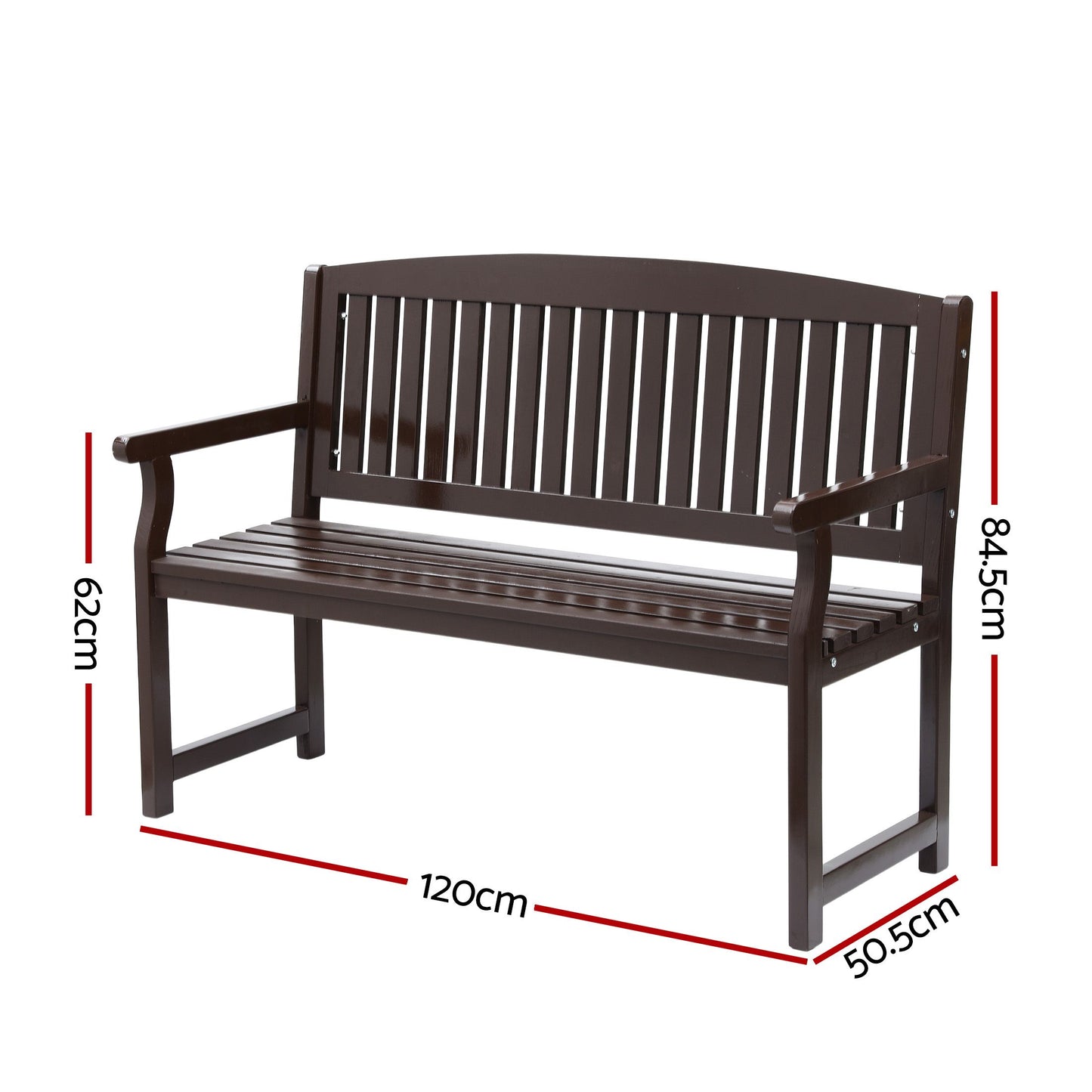 Bench Wooden 2 Seater Lounge Chair