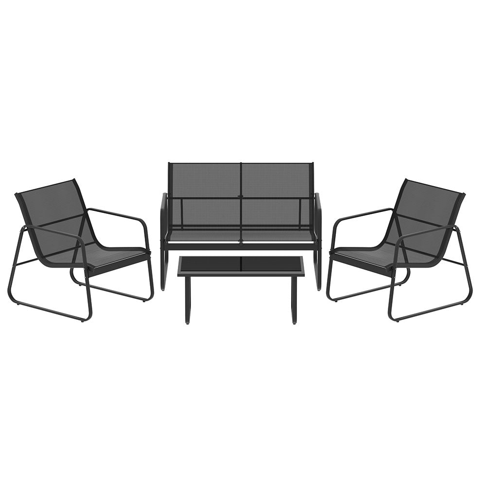 Outdoor Sofa Set Lounge Setting Textilene Table and Chairs Garden Patio Furniture