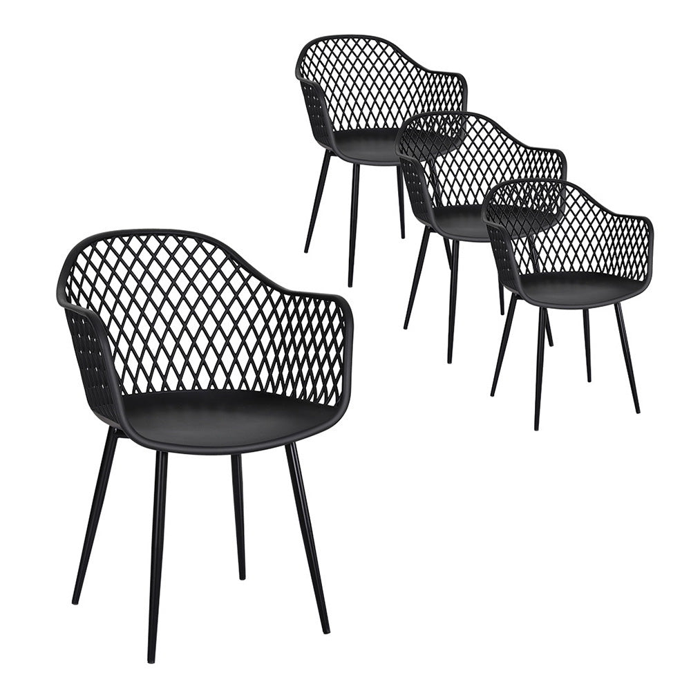 Black dining chair set