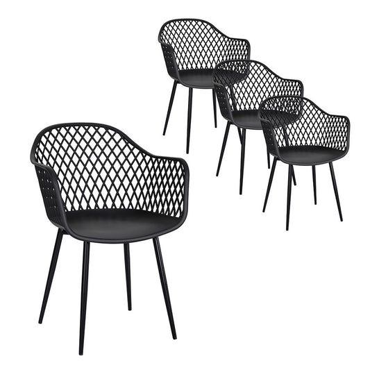 Black dining chair set