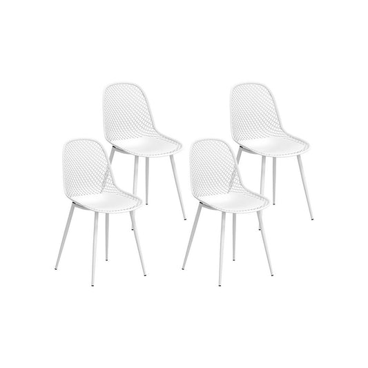 White Outdoor Dining Chairs 4pc Pp Lounge Chair Patio