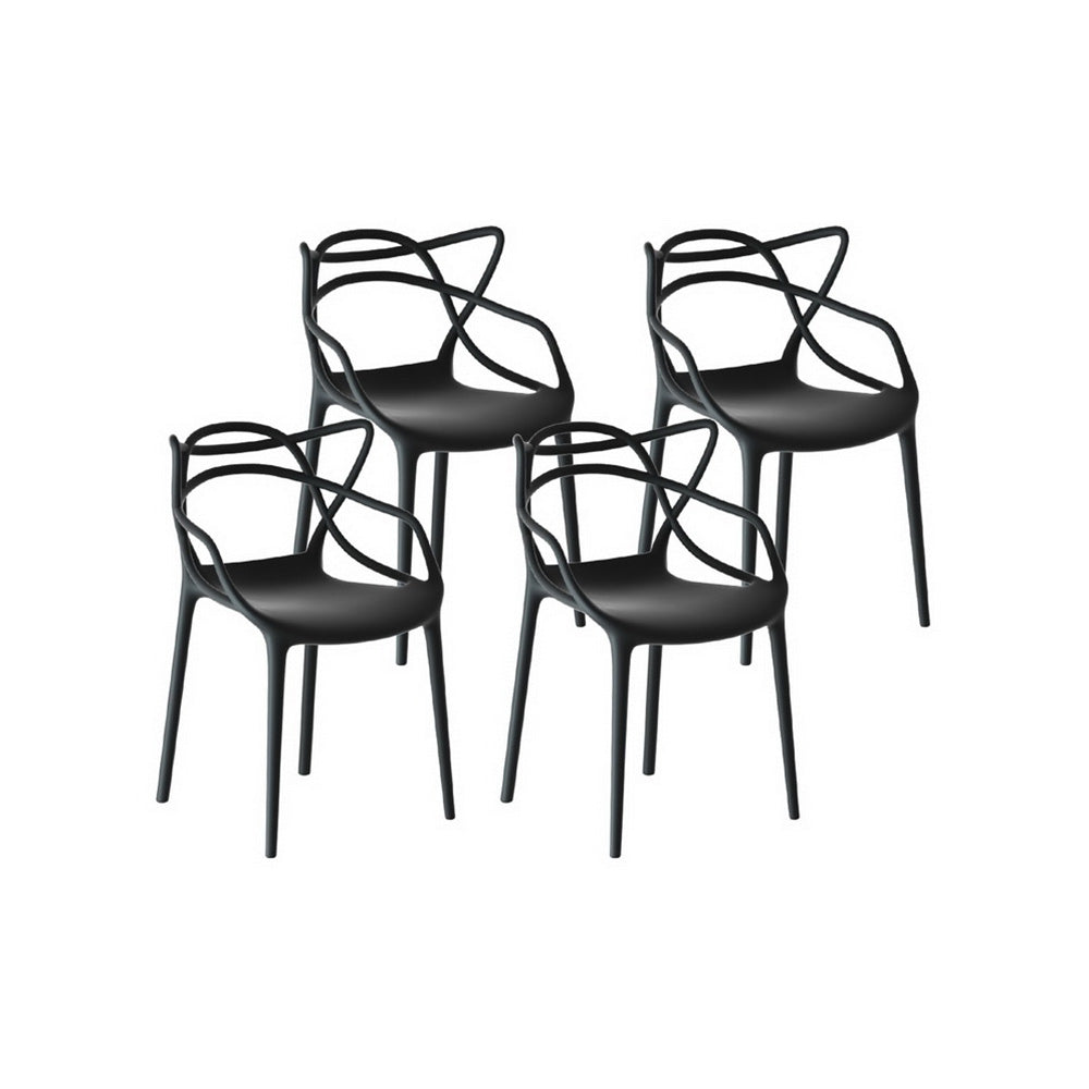 Set of four dining chairs