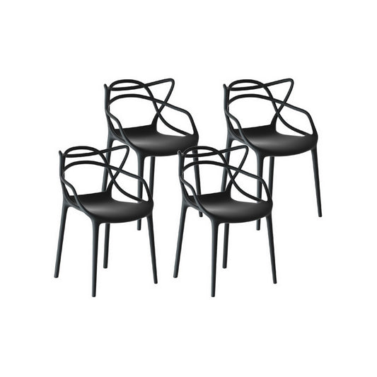 Set of four dining chairs