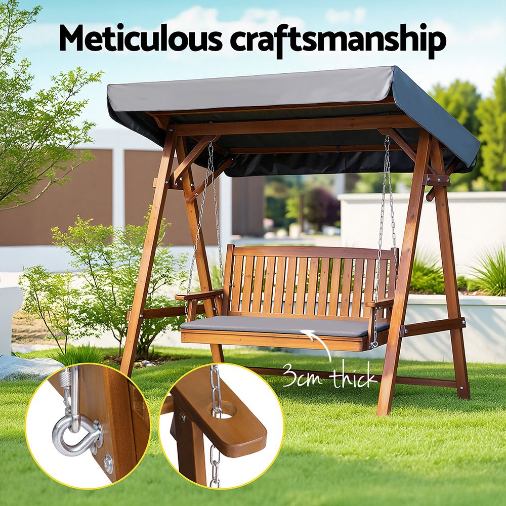Wooden swing chair bench chair
