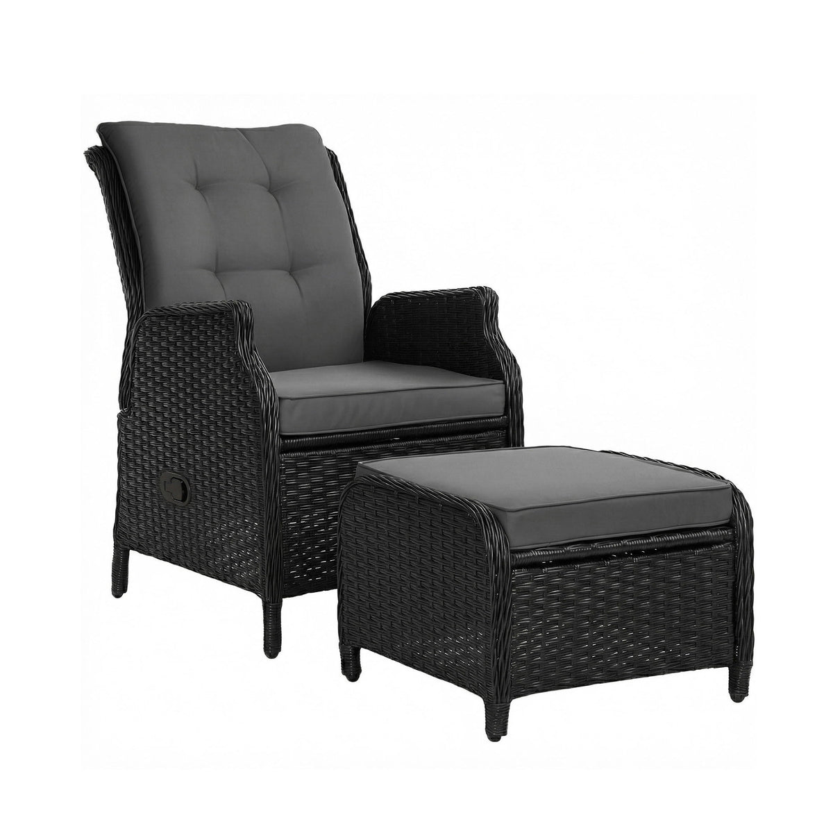Recliner Chair Sun lounge Outdoor Furniture Patio Wicker Sofa Setting