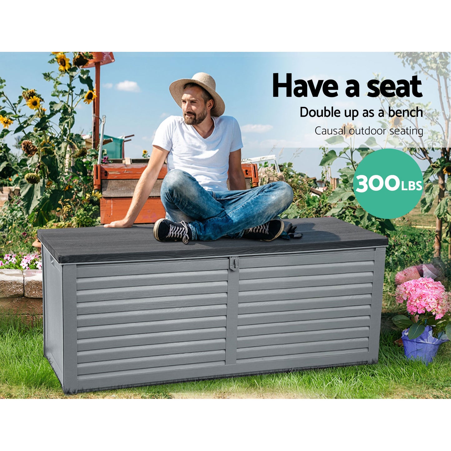 Outdoor Storage Box Bench Seat OSB BK 04