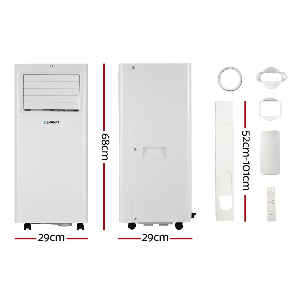 Portable Air Conditioner 7000BTU Cooling Mobile Fan Cooler and Dehumidifier