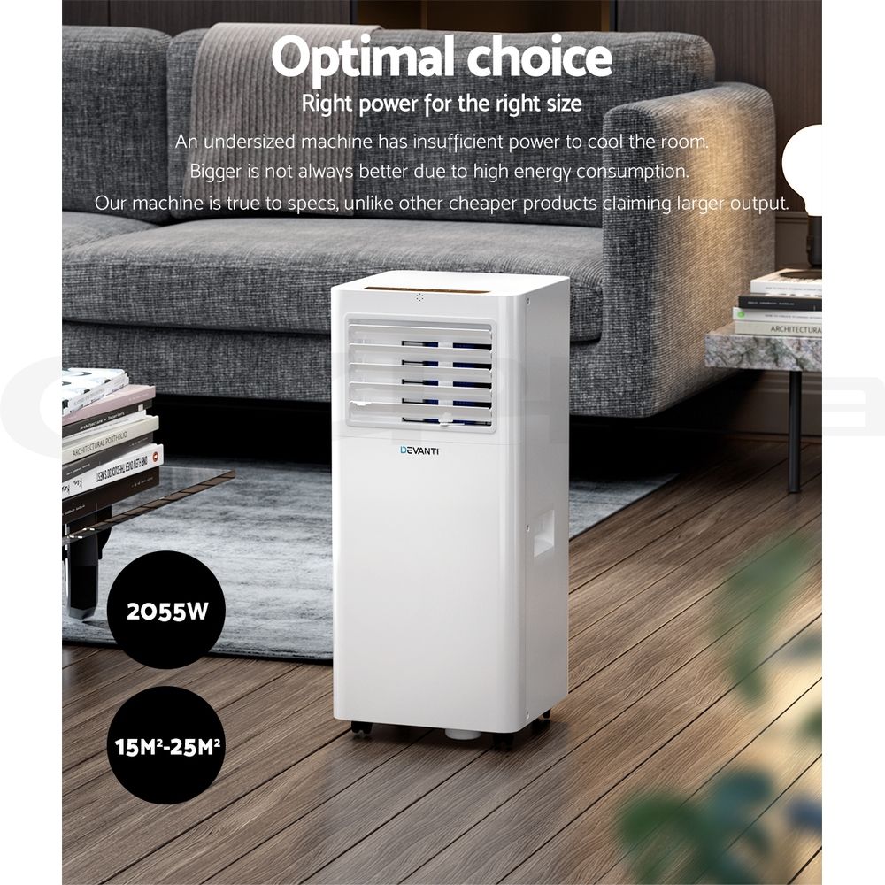 Portable Air Conditioner 7000BTU Cooling Mobile Fan Cooler and Dehumidifier