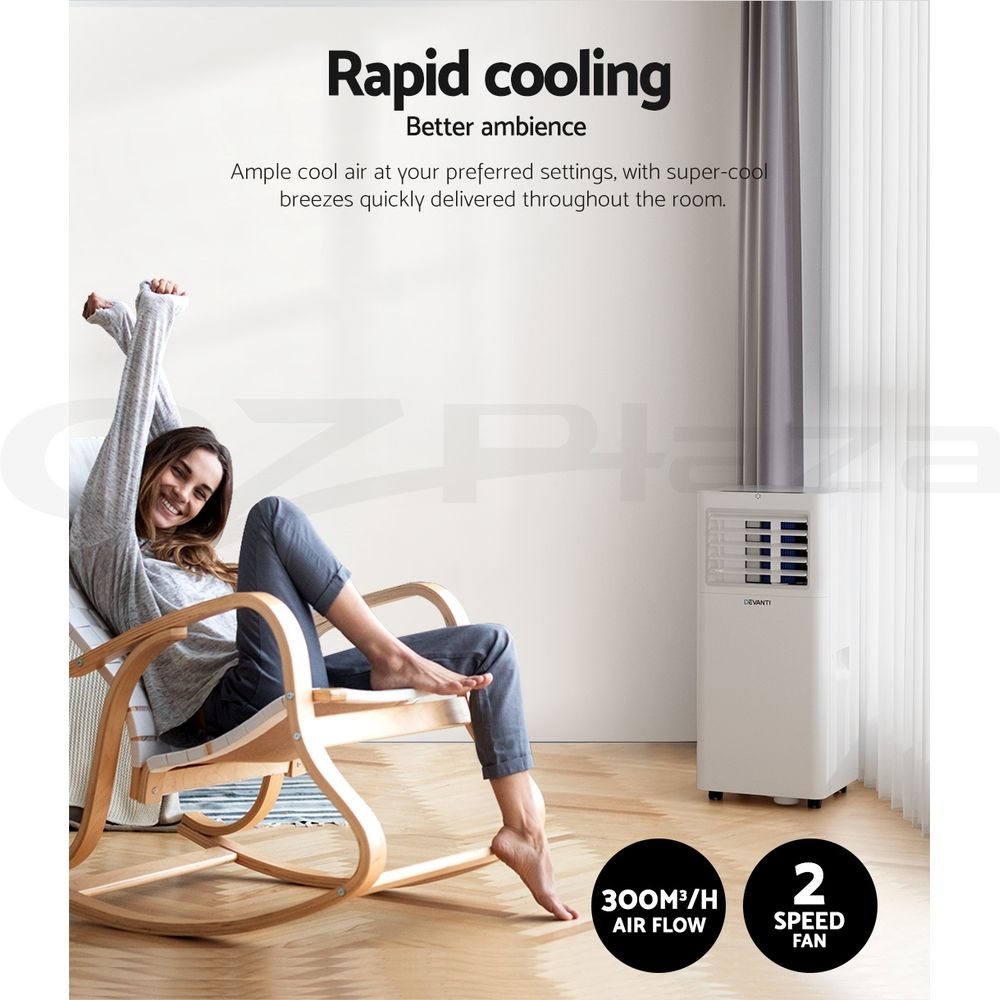 Portable Air Conditioner 7000BTU Cooling Mobile Fan Cooler and Dehumidifier